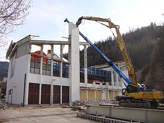 Abbrucharbeiten Gaislachkoglbahn Talstation Sölden Ötztal
