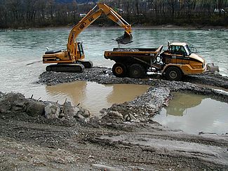 Flussverlegung vom Inn in Tirol